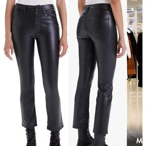 Mother Denim The Inside Faux Leather Ankle Pants